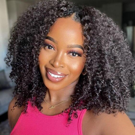 Natural Kinky Curly 13x4 Lace Front Wig | Premium Human Hair