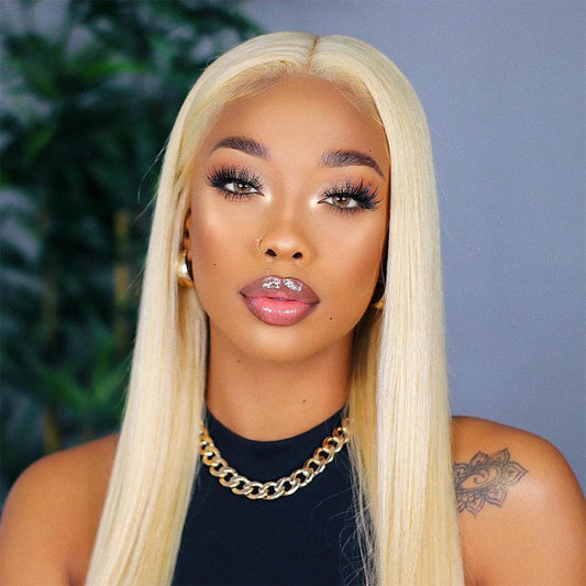 13x4 #613 Blonde Straight Lace Front Wig | Premium Human Hair