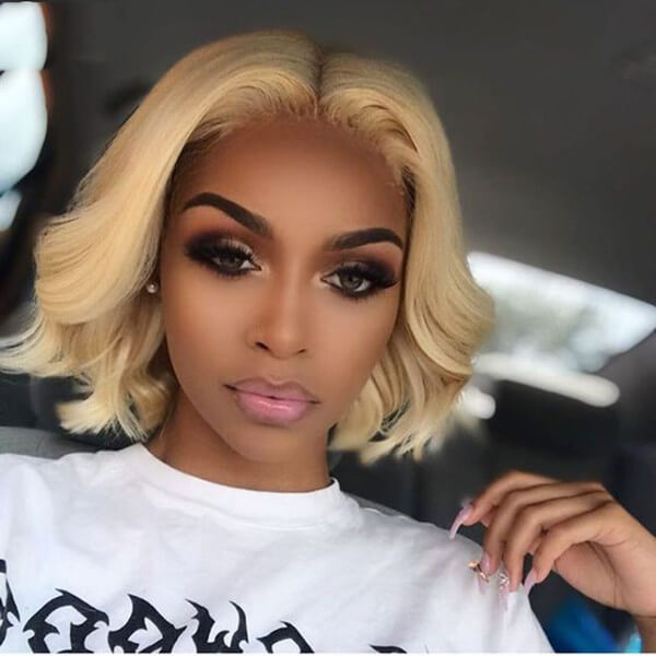 Glamorous Blonde Bob 13x4 Lace Front Wig | Premium Human Hair