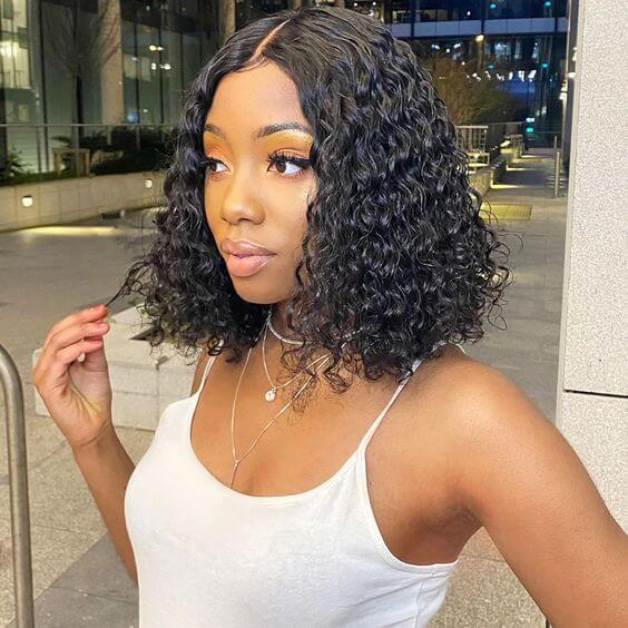 Luxurious Deep Curly 13x4 Lace Front Wig | Premium Human Hair