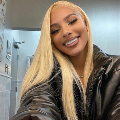 13x4 #613 Blonde Straight Lace Front Wig | Premium Human Hair