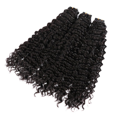 Premium #1B Natural Black Deep Curly Tape In Hair Extensions | 100% Human Hair