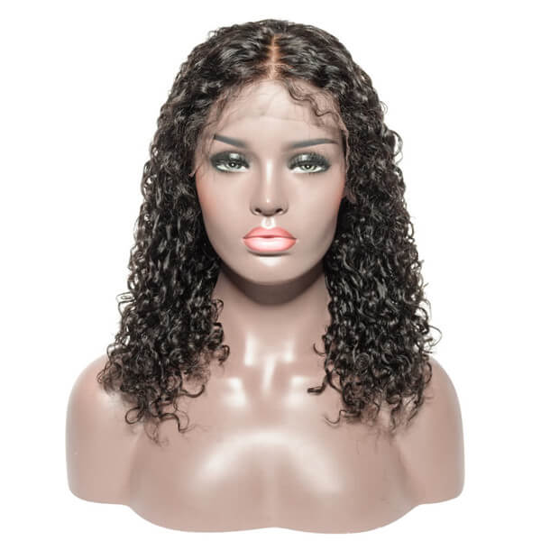 Natural Black Deep Curly 13x4 Lace Front Bob Wig | Premium Human Hair