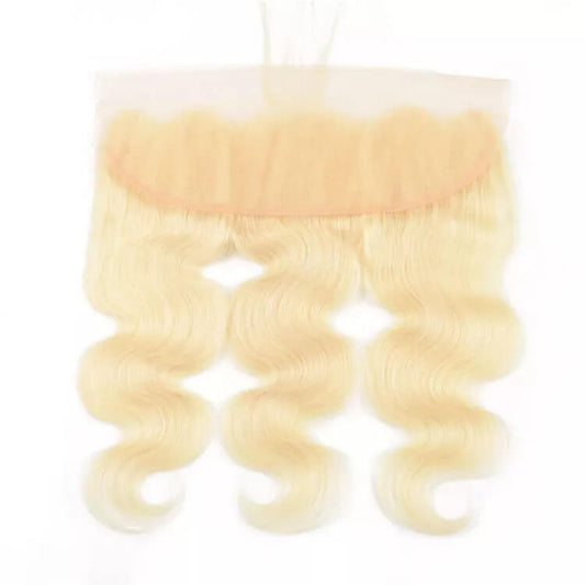 Premium #613 Blonde Body Wave Bundles with 13×6 Frontal | 100% Human Hair Extensions