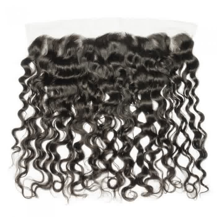 Premium #1B Natural Black Natural Wave Bundles with 13×4 Frontal | 100% Human Hair