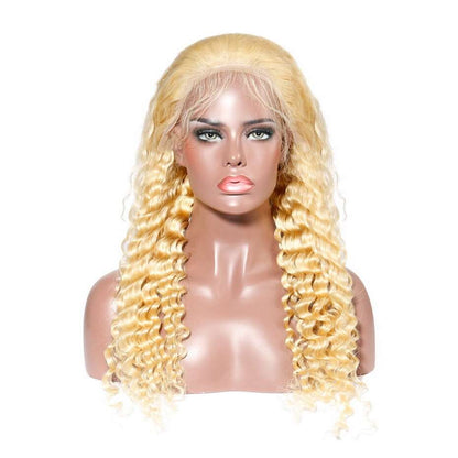 13x4 #613 Blonde Deep Wave Lace Front Wig | Premium Human Hair