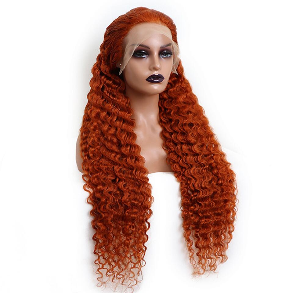 Fiery Ginger 350 Body Wave 13x4 Lace Front Wig | Premium Human Hair