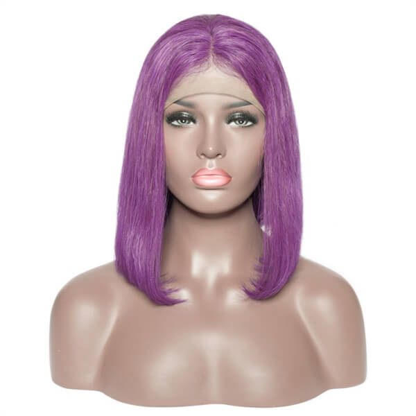 Lavender Dream Bob 13x4 Lace Front Wig | Custom Colored Human Hair