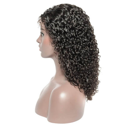 Natural Black Deep Curly 13x4 Lace Front Bob Wig | Premium Human Hair