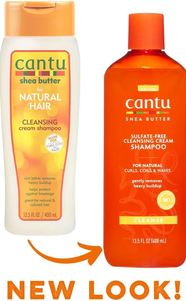 Cantu Sulphate Free Shampoo & Conditioner 12oz with Shea Butter Moisturizing Curl Activator Cream 12oz