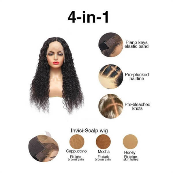 Elegant Water Wave 13x6 Lace Front Wig | Premium Human Hair