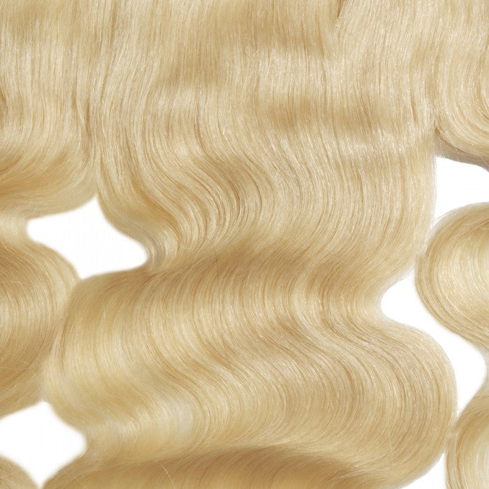 Premium #613 Blonde Body Wave Bundles with 13×4 Frontal | 100% Human Hair