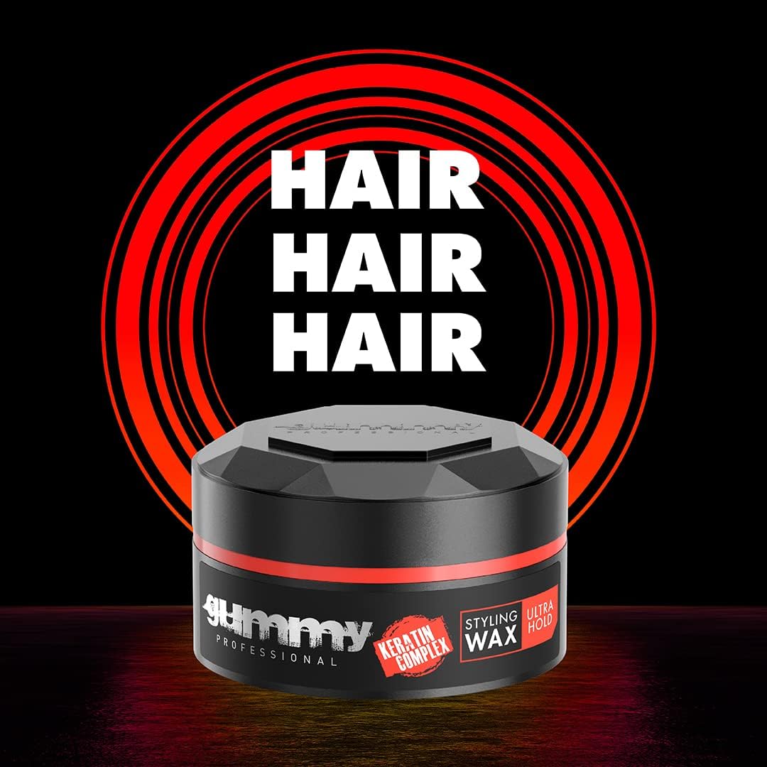 Gummy Hair Styling Gel Wax Ultra Hold, Red, 150 Millilitre, 1 qty