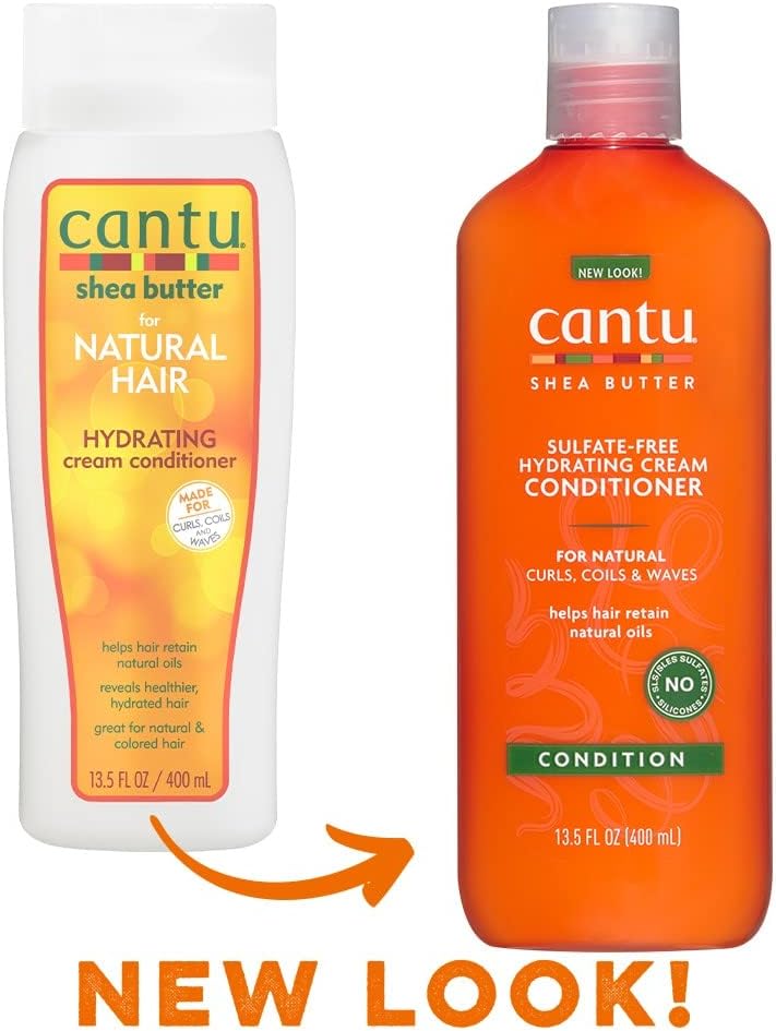 Cantu Sulphate Free Shampoo & Conditioner 12oz with Shea Butter Moisturizing Curl Activator Cream 12oz