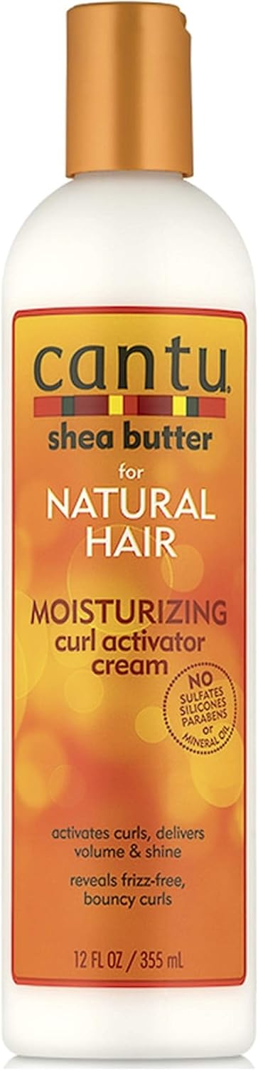 Cantu Sulphate Free Shampoo & Conditioner 12oz with Shea Butter Moisturizing Curl Activator Cream 12oz