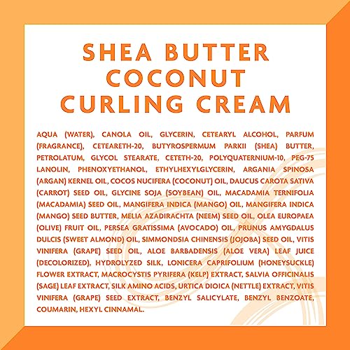 Cantu Shea Butter For Natural Hair Coconut Curling Cream, 340g