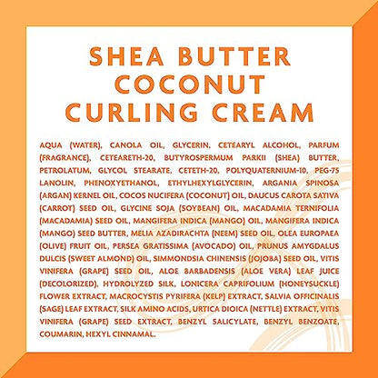 Cantu Shea Butter For Natural Hair Coconut Curling Cream, 340g