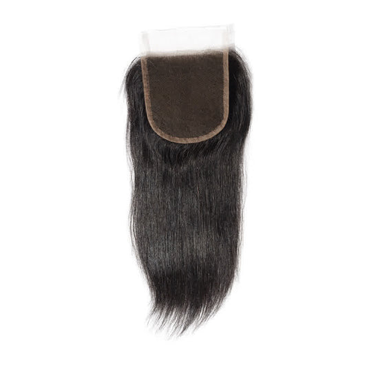 Premium #1B Natural Black Straight Bundles with 4×4 Lace Closure | 100% Human Hair