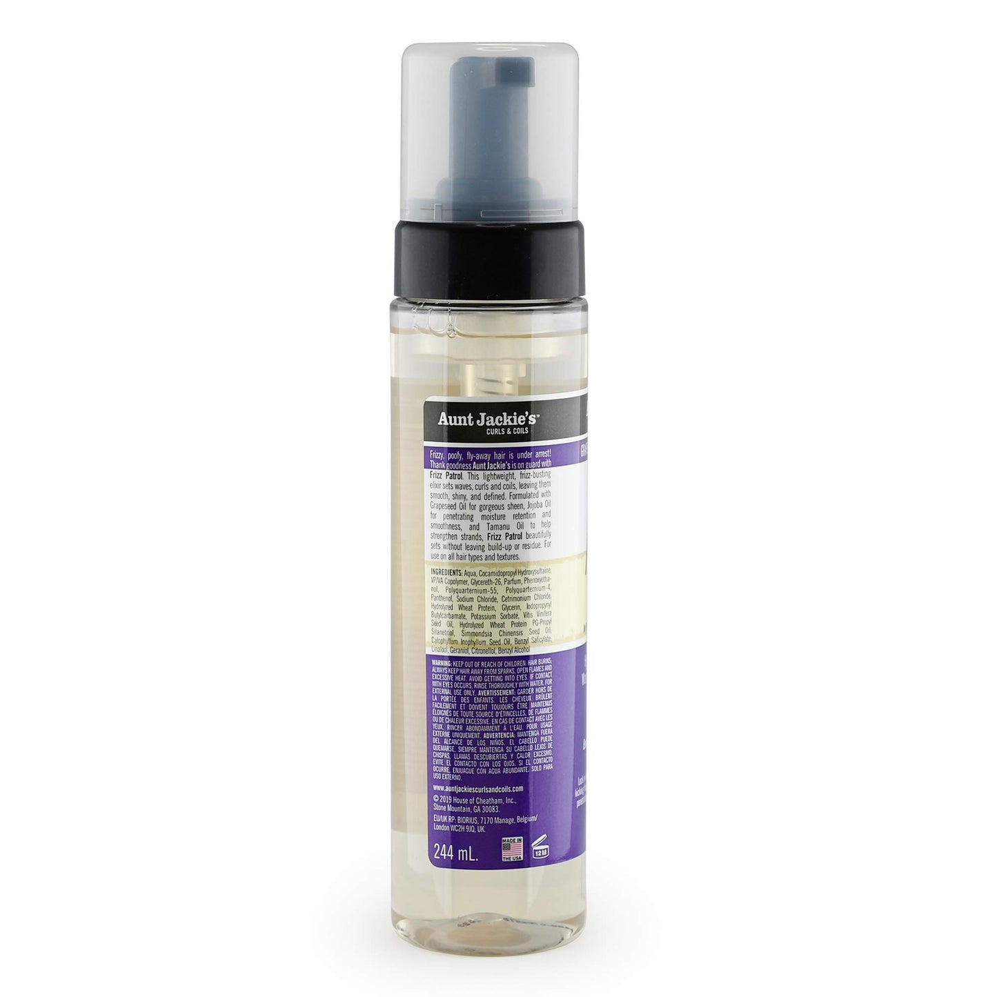 Aunt Jackie's Grapeseed Frizz Patrol Setting Mousse 8.5oz