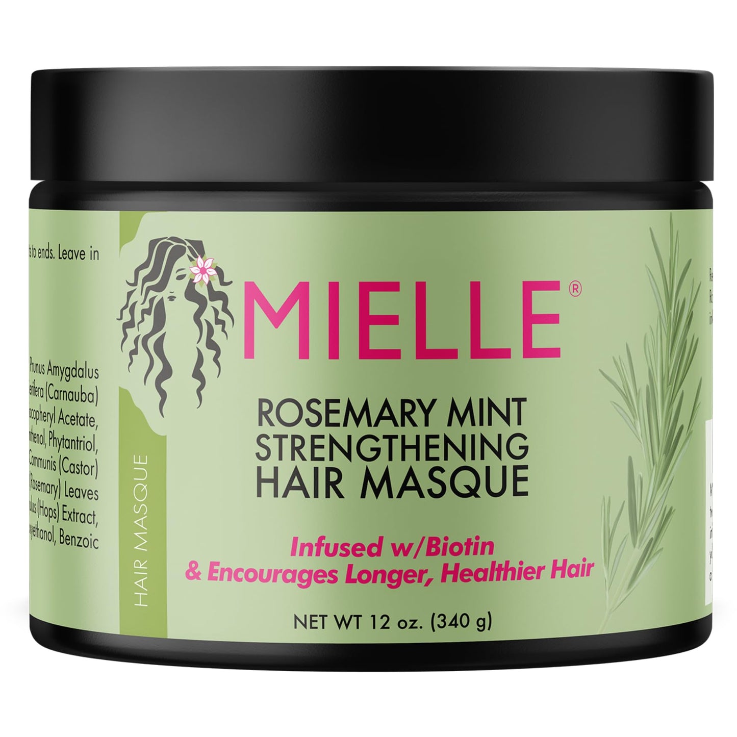 Mielle Rosemary Mint Strengthening Shampoo Infused with Biotin, Cleanses and Helps Strengthen Weak and Brittle Hair, 355 ml (Pack of 1)