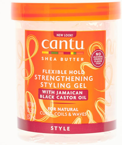 Cantu Strengthening Styling Gel with Jamaican Black Castor Oil 524g