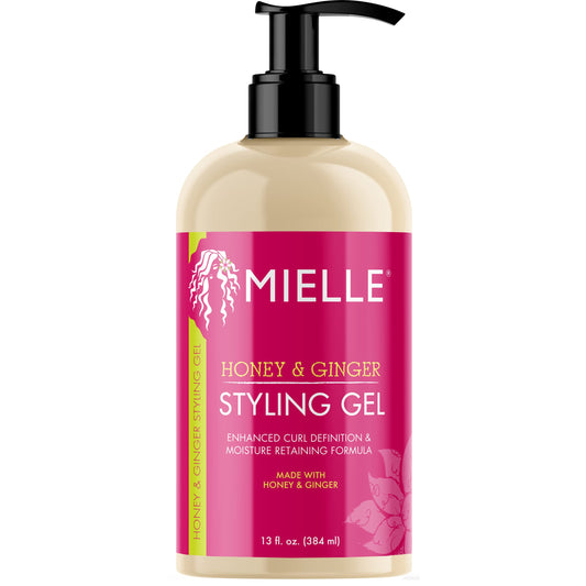 Mielle Organics Honey and Ginger Styling Gel 13oz, White, 384 ml (Pack of 1)