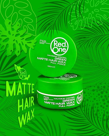 RedOne Hair Styling Matte Wax Green 150 ml | Matte Look | No Shine l Wax | Ultra Hold | Men & Women Hair Wax | Coconut Scent | Maximum Control