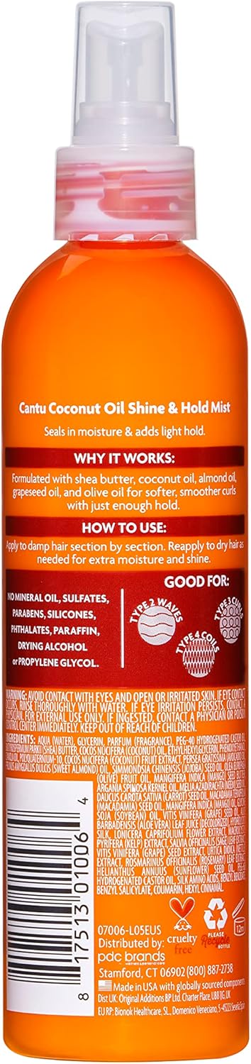 Cantu Coconut Oil Shine & Hold Mist 237ml