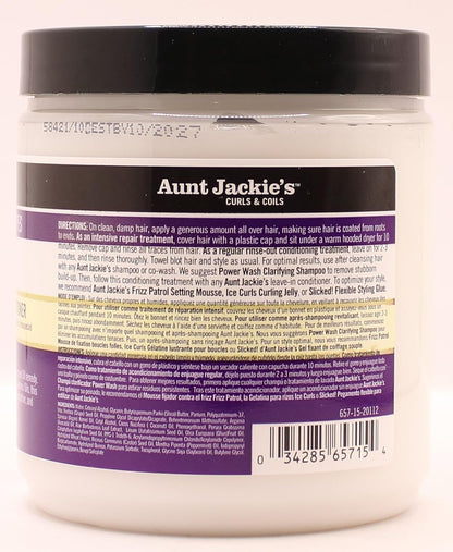 Aunt Jackie's Grapeseed Power Wash Shampoo 355ml with Rescued Recovery Conditioner 426g