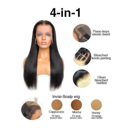 Sleek & Sophisticated Straight 13x6 Lace Front Wig | Premium Human Hair