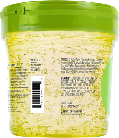 Eco Style Olive Oil Eco Styler Hair Gel, Hydrate and Style, Alcohol-Free, Green 473 ml (Pack of 1)