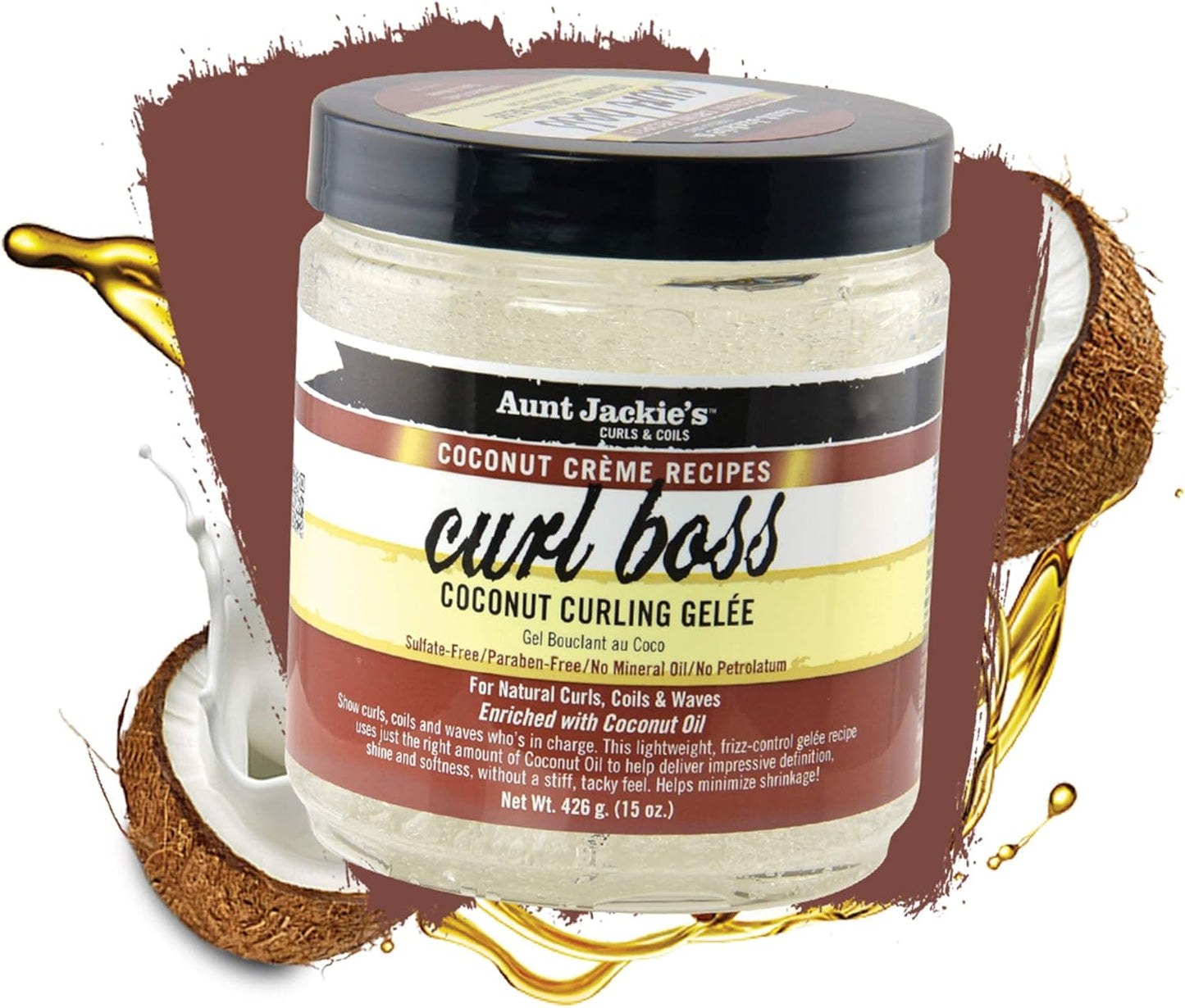 Aunt Jackies Coconut Creme Curl Boss Curling Glee Mousses, 426 g