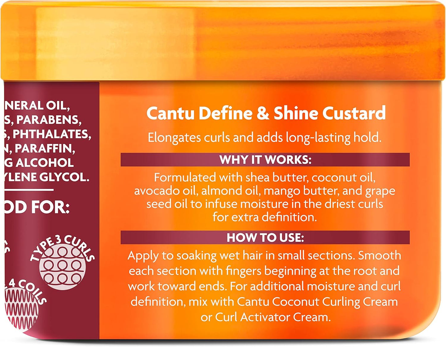 Cantu Define & Shine Custard 340g