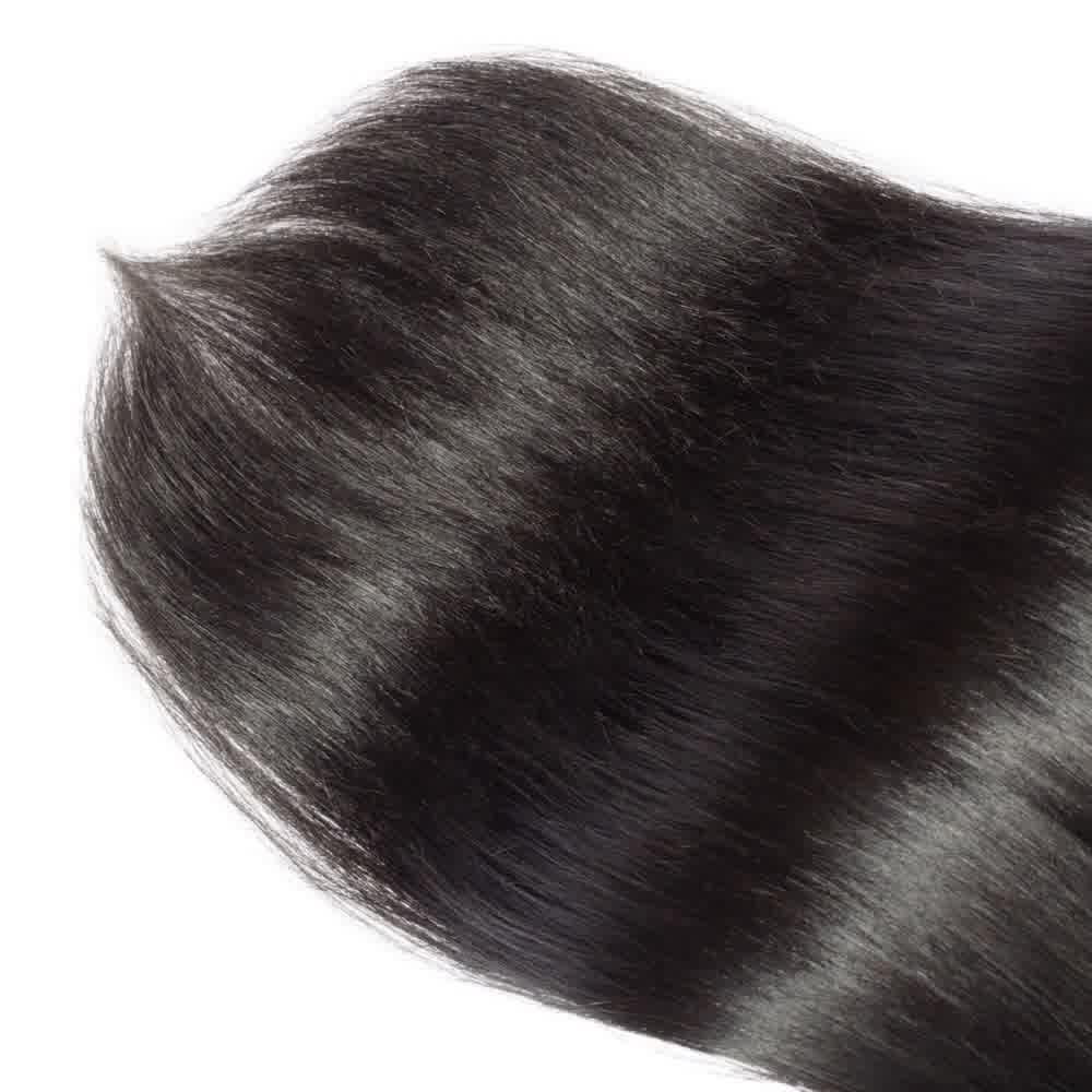 Premium #1B Natural Black Straight Bundles with 5×5 Lace Closure | 100% Human Hair