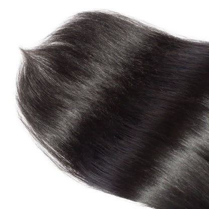 Premium #1B Natural Black Straight Bundles with 5×5 Lace Closure | 100% Human Hair