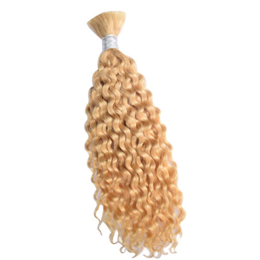 Premium Deep Curly Braiding Hair Extensions #613 Blonde | 100% Human Hair