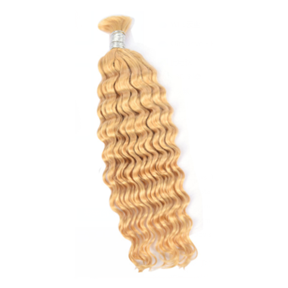 Premium Deep Wave Braiding Hair Extensions #613 Blonde | 100% Human Hair