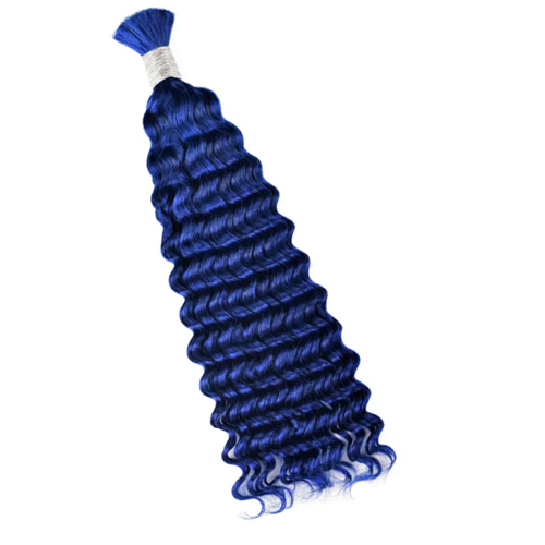 Premium Deep Wave Braiding Hair Extensions Blue | 100% Human Hair