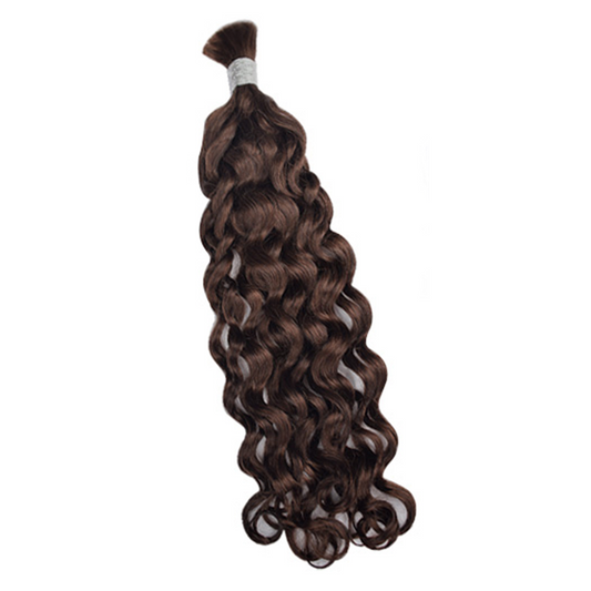 Premium Italy Curly Braiding Hair Extensions #2 Dark Brown | 100% Human Hair