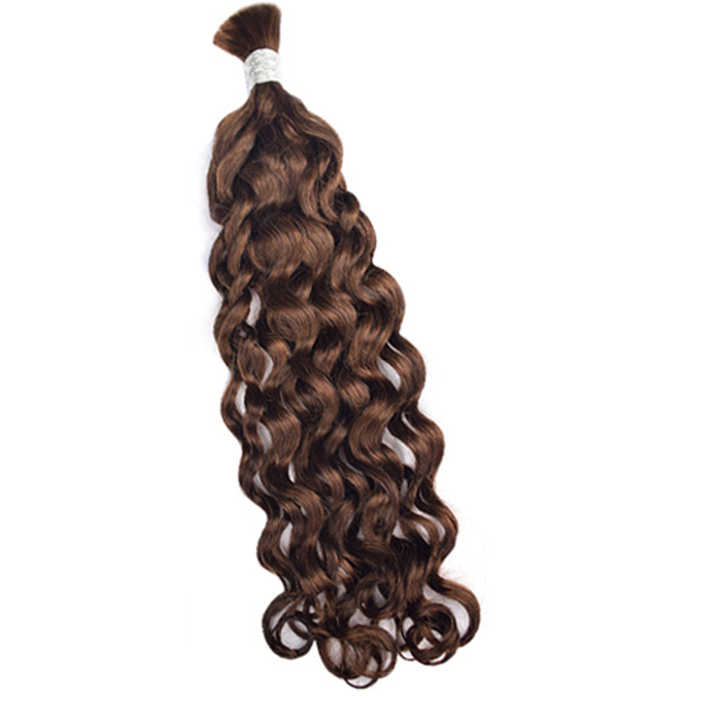 Premium Italy Curly Braiding Hair Extensions #4 Chocolate Brown | 100% Human Hair