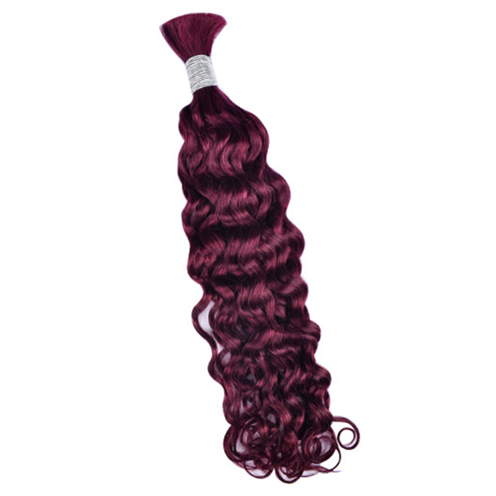 Premium Italy Curly Braiding Hair Extensions #99J Burgundy | 100% Human Hair