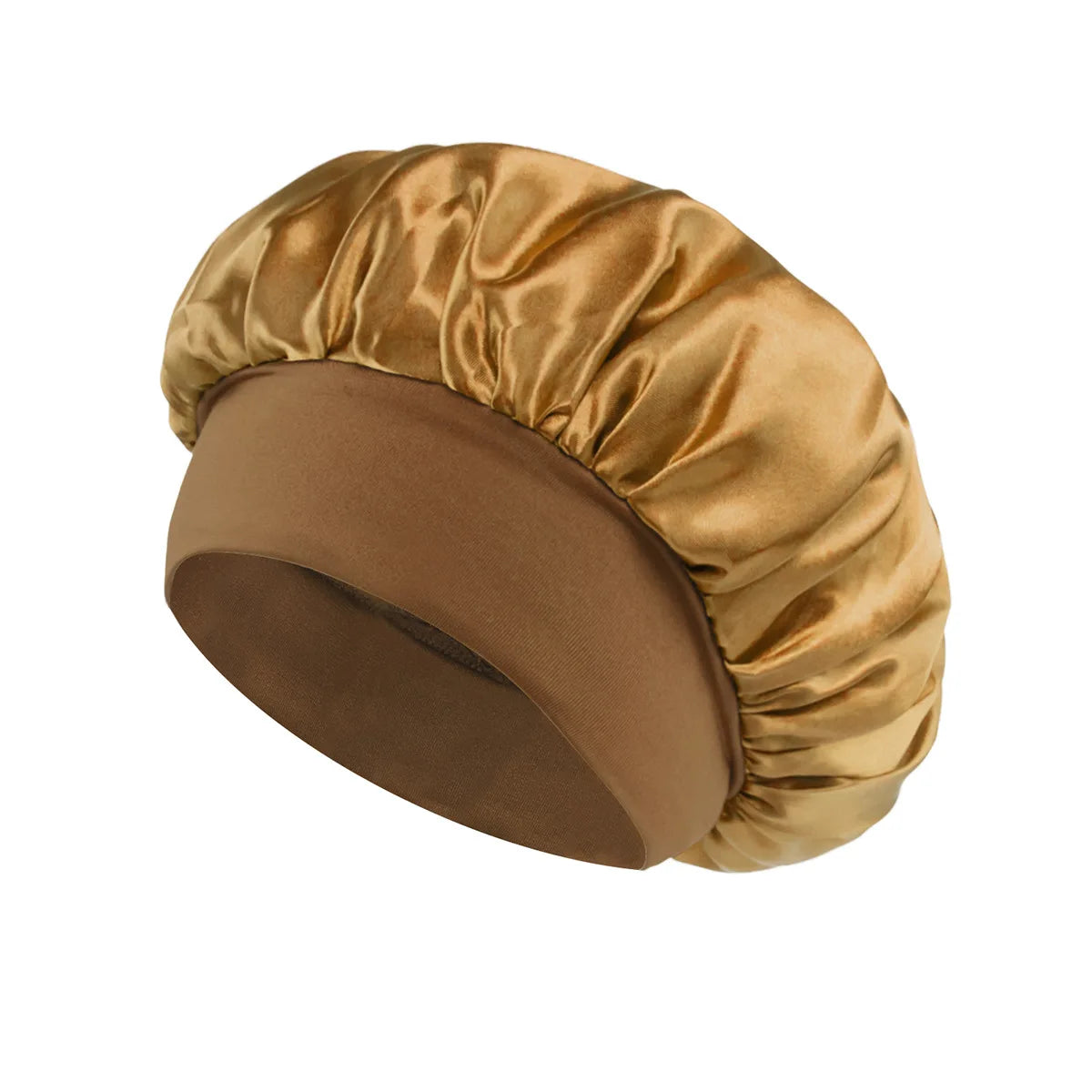 Luxury Satin Sleep Bonnet with Wide Brim - Hair Protection Cap