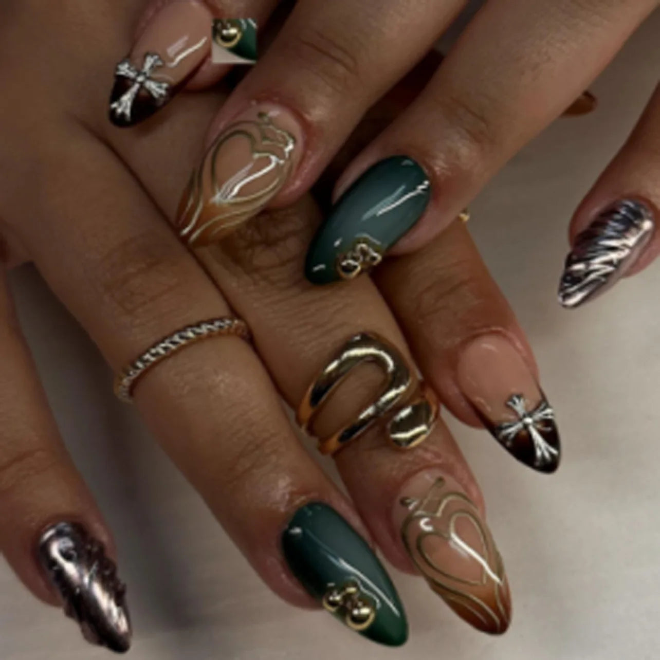 Opulent Celestial & Baroque Collection Press-On Nails