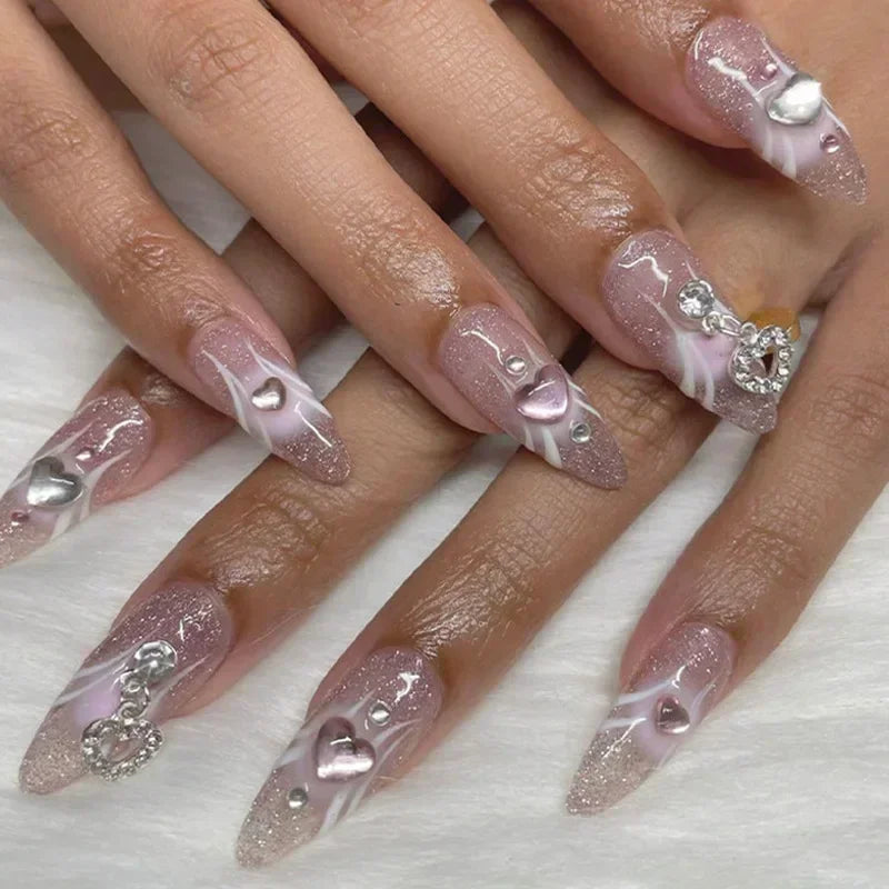 Mesmerizing Almond Diamond Collection Press-On Nails