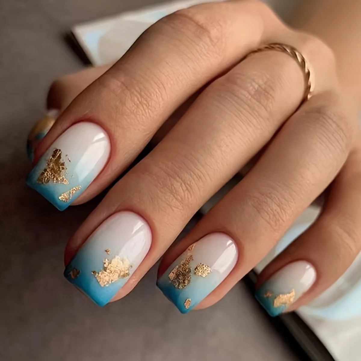 Ethereal Ocean Wave and Cosmic Collection Press-On Nails