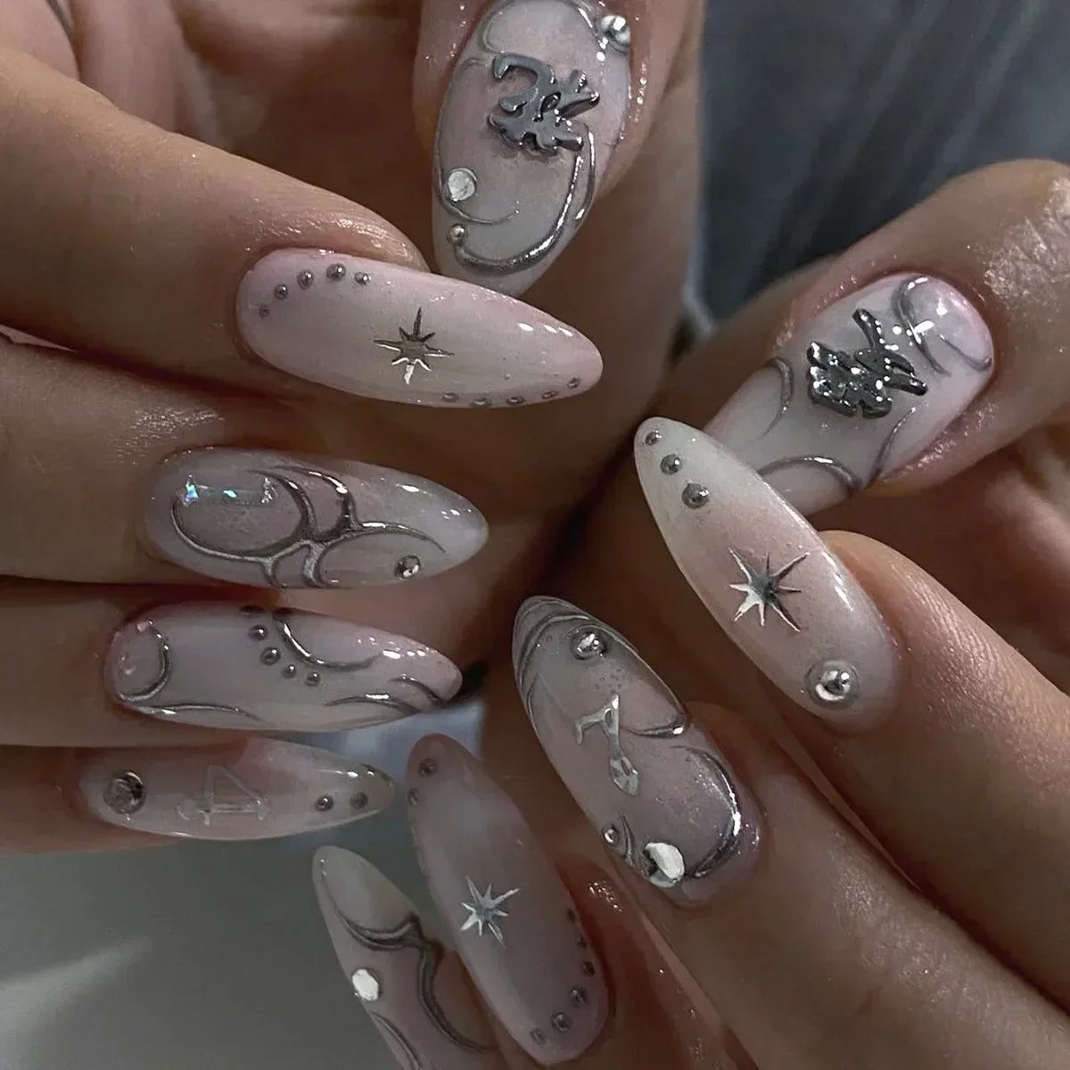 Mesmerizing Almond Diamond Collection Press-On Nails