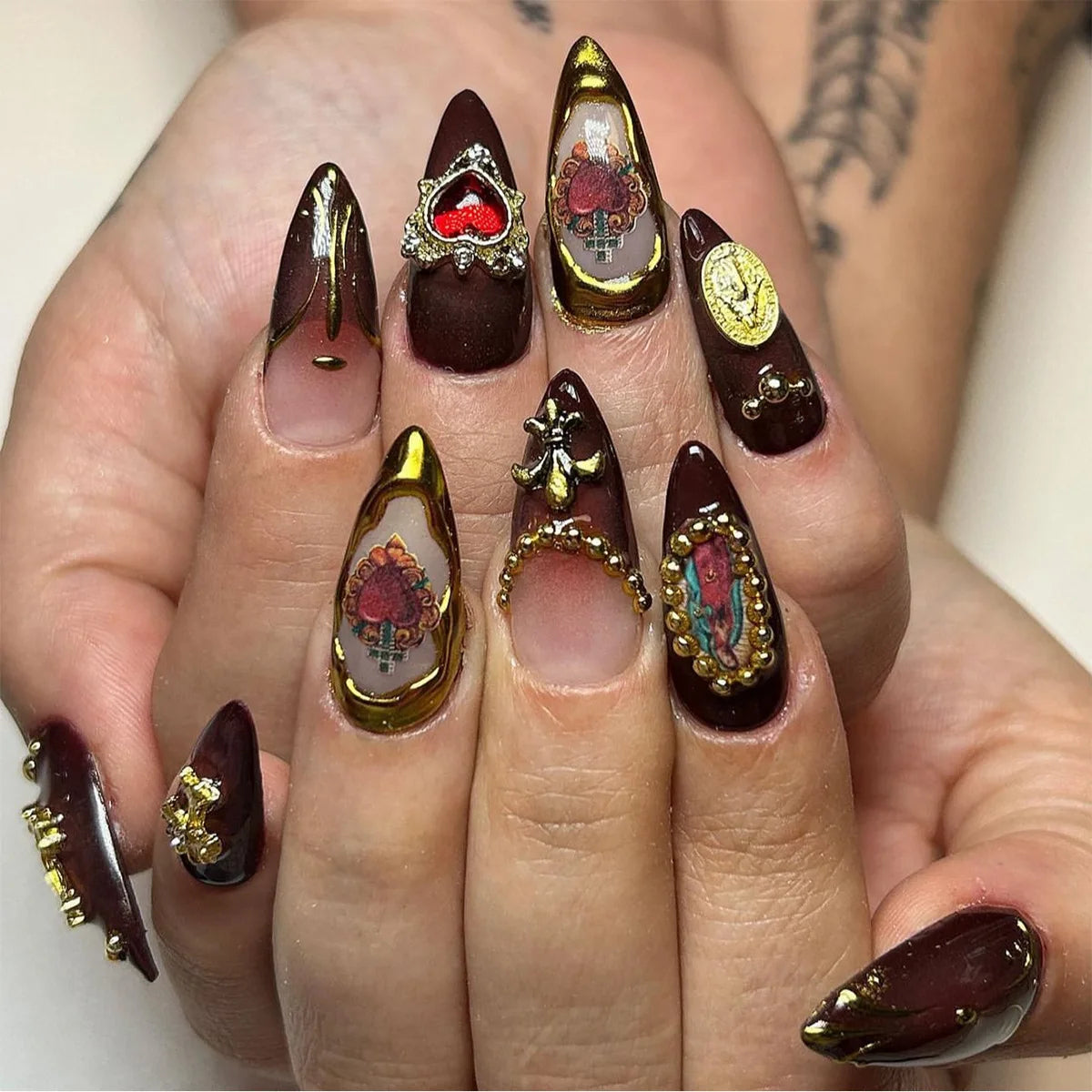 Opulent Celestial & Baroque Collection Press-On Nails