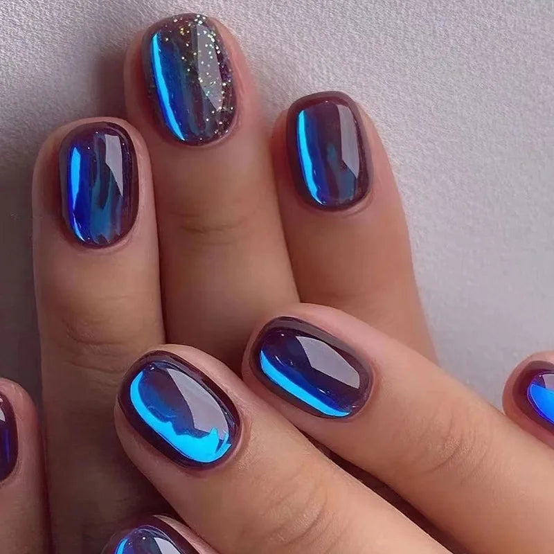 Ethereal Ocean Wave and Cosmic Collection Press-On Nails