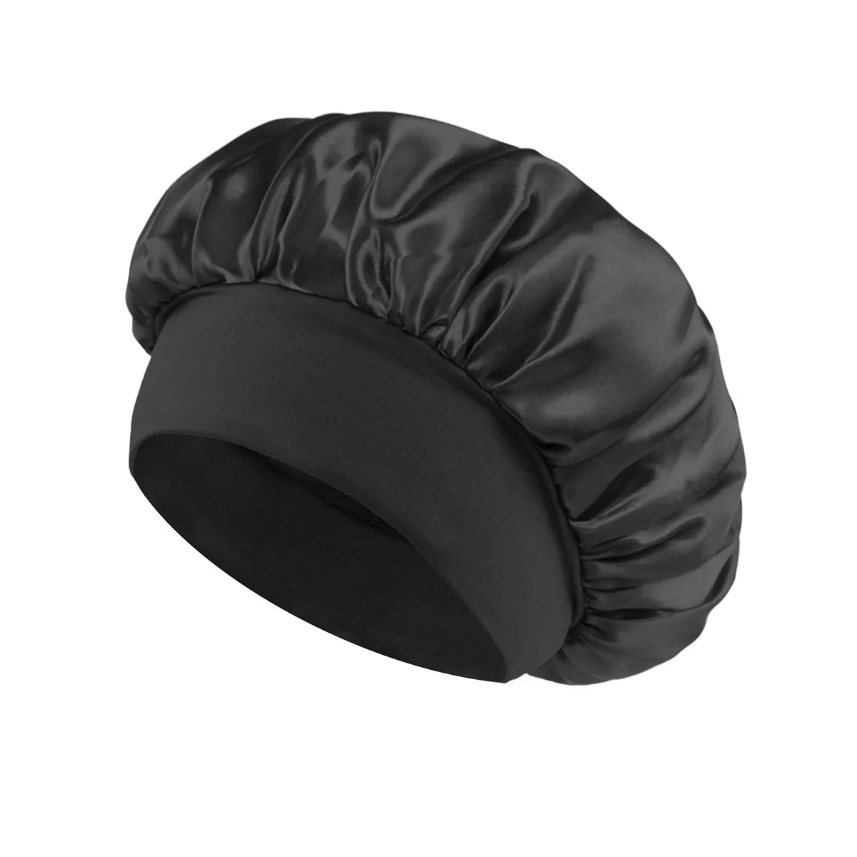 Luxury Satin Sleep Bonnet with Wide Brim - Hair Protection Cap