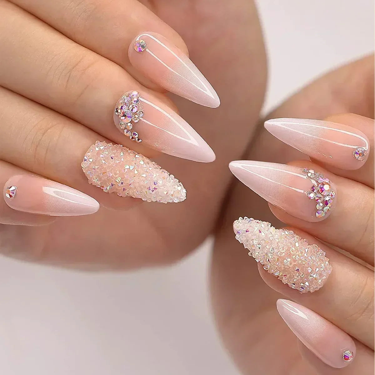 Mesmerizing Almond Diamond Collection Press-On Nails